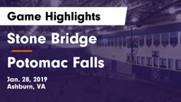 Stone Bridge  vs Potomac Falls  Game Highlights - Jan. 28, 2019