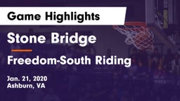 Stone Bridge  vs Freedom-South Riding  Game Highlights - Jan. 21, 2020