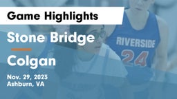 Stone Bridge  vs Colgan  Game Highlights - Nov. 29, 2023