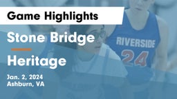 Stone Bridge  vs Heritage  Game Highlights - Jan. 2, 2024