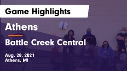 Athens  vs Battle Creek Central  Game Highlights - Aug. 28, 2021