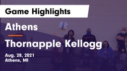 Athens  vs Thornapple Kellogg  Game Highlights - Aug. 28, 2021