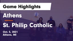 Athens  vs St. Philip Catholic  Game Highlights - Oct. 5, 2021