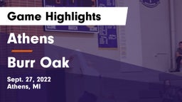 Athens  vs Burr Oak Game Highlights - Sept. 27, 2022