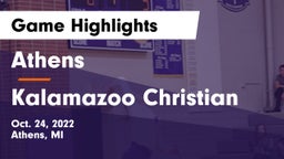 Athens  vs Kalamazoo Christian  Game Highlights - Oct. 24, 2022