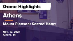 Athens  vs Mount Pleasant Sacred Heart Game Highlights - Nov. 19, 2022