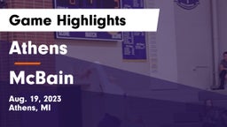 Athens  vs McBain Game Highlights - Aug. 19, 2023