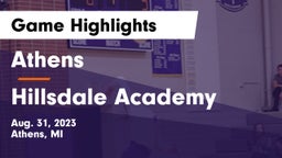 Athens  vs Hillsdale Academy Game Highlights - Aug. 31, 2023