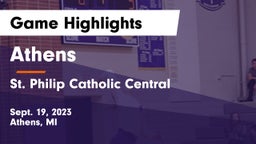 Athens  vs St. Philip Catholic Central  Game Highlights - Sept. 19, 2023