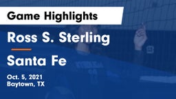 Ross S. Sterling  vs Santa Fe  Game Highlights - Oct. 5, 2021