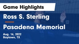 Ross S. Sterling  vs Pasadena Memorial  Game Highlights - Aug. 16, 2022