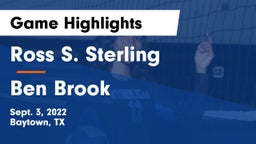 Ross S. Sterling  vs Ben Brook Game Highlights - Sept. 3, 2022
