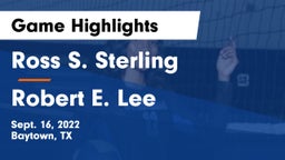 Ross S. Sterling  vs Robert E. Lee  Game Highlights - Sept. 16, 2022