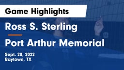 Ross S. Sterling  vs Port Arthur Memorial Game Highlights - Sept. 20, 2022