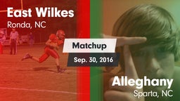 Matchup: East Wilkes High vs. Alleghany  2016