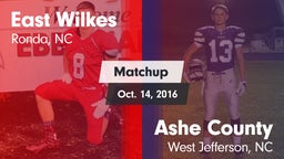 Matchup: East Wilkes High vs. Ashe County  2016