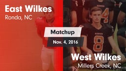 Matchup: East Wilkes High vs. West Wilkes  2016