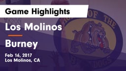 Los Molinos  vs Burney Game Highlights - Feb 16, 2017