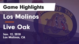 Los Molinos  vs Live Oak Game Highlights - Jan. 12, 2018