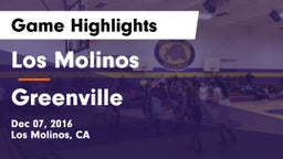 Los Molinos  vs Greenville Game Highlights - Dec 07, 2016