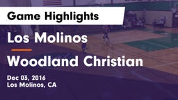 Los Molinos  vs Woodland Christian  Game Highlights - Dec 03, 2016