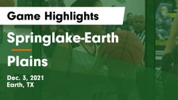Springlake-Earth  vs Plains  Game Highlights - Dec. 3, 2021