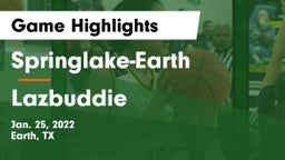 Springlake-Earth  vs Lazbuddie  Game Highlights - Jan. 25, 2022