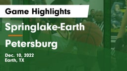 Springlake-Earth  vs Petersburg  Game Highlights - Dec. 10, 2022