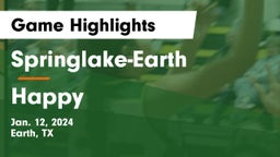 Springlake-Earth  vs Happy  Game Highlights - Jan. 12, 2024
