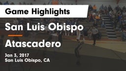 San Luis Obispo  vs Atascadero  Game Highlights - Jan 3, 2017