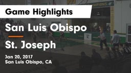 San Luis Obispo  vs St. Joseph  Game Highlights - Jan 20, 2017