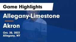 Allegany-Limestone  vs Akron  Game Highlights - Oct. 20, 2022