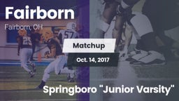 Matchup: Fairborn vs. Springboro "Junior Varsity" 2017