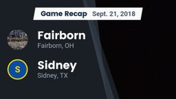 Recap: Fairborn vs. Sidney  2018