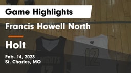 Francis Howell North  vs Holt  Game Highlights - Feb. 14, 2023