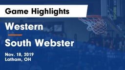 Western  vs South Webster  Game Highlights - Nov. 18, 2019
