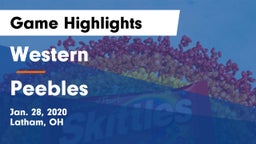 Western  vs Peebles  Game Highlights - Jan. 28, 2020