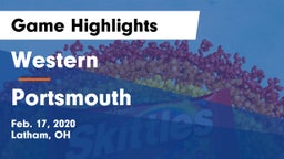 Western  vs Portsmouth Game Highlights - Feb. 17, 2020