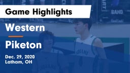 Western  vs Piketon  Game Highlights - Dec. 29, 2020