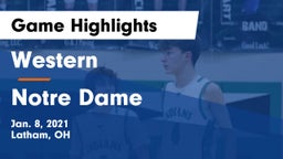Western  vs Notre Dame  Game Highlights - Jan. 8, 2021