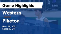 Western  vs Piketon  Game Highlights - Nov. 30, 2021