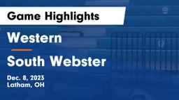 Western  vs South Webster  Game Highlights - Dec. 8, 2023