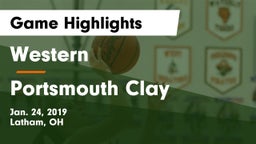 Western  vs Portsmouth Clay  Game Highlights - Jan. 24, 2019