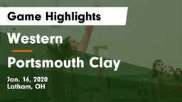 Western  vs Portsmouth Clay  Game Highlights - Jan. 16, 2020