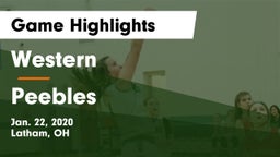 Western  vs Peebles  Game Highlights - Jan. 22, 2020