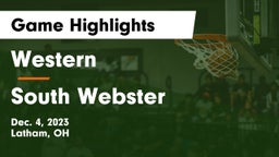 Western  vs South Webster  Game Highlights - Dec. 4, 2023