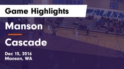 Manson  vs Cascade  Game Highlights - Dec 15, 2016