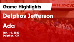 Delphos Jefferson  vs Ada  Game Highlights - Jan. 10, 2020