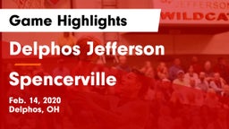 Delphos Jefferson  vs Spencerville  Game Highlights - Feb. 14, 2020