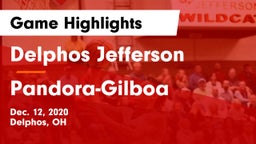 Delphos Jefferson  vs Pandora-Gilboa  Game Highlights - Dec. 12, 2020